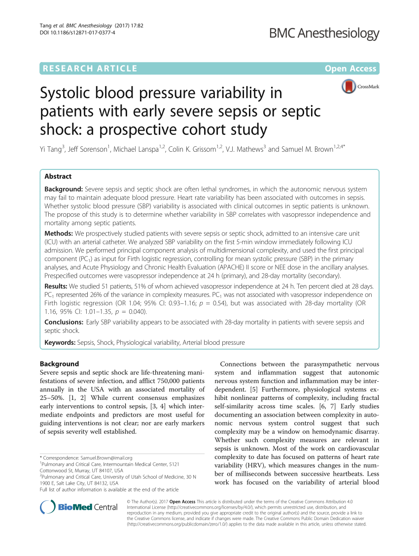 systolic blood pressure case study cas