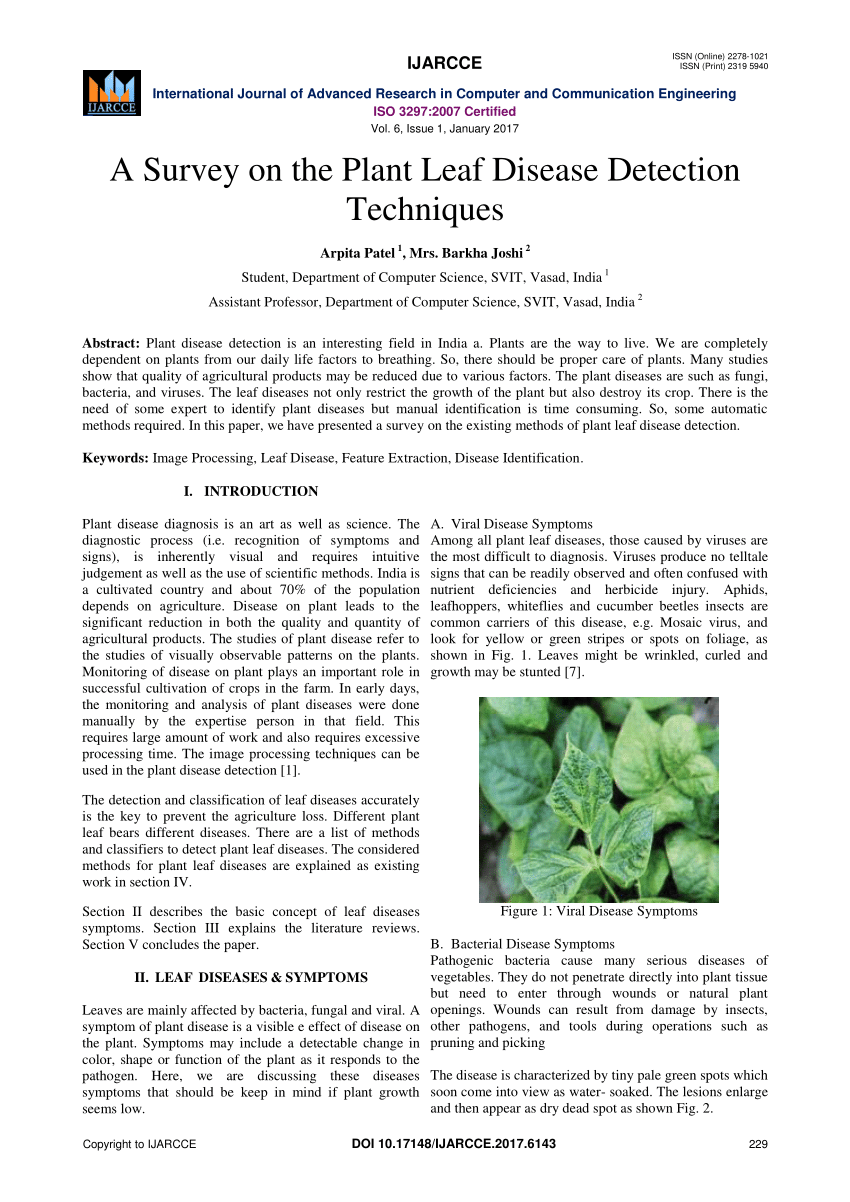research paper plant disease