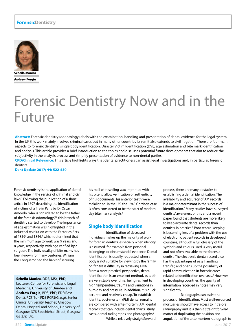 research topics in forensic dentistry