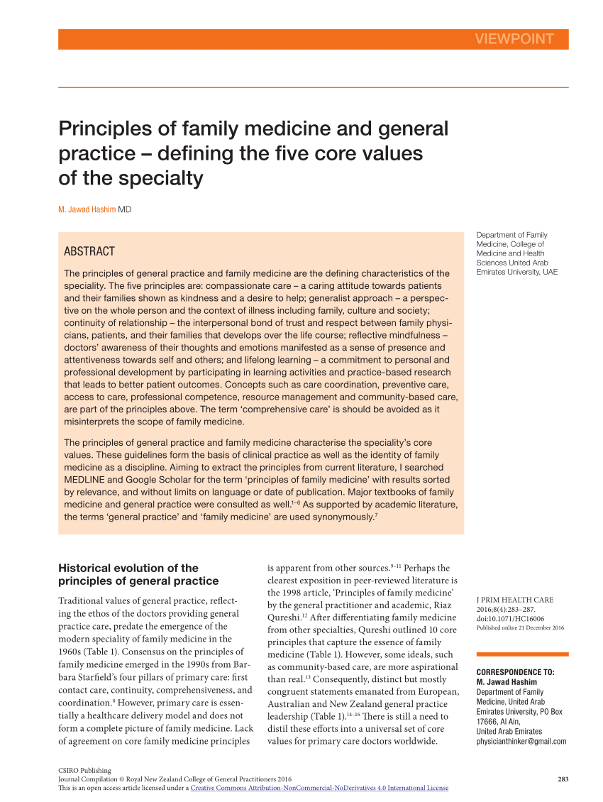 thesis in family medicine
