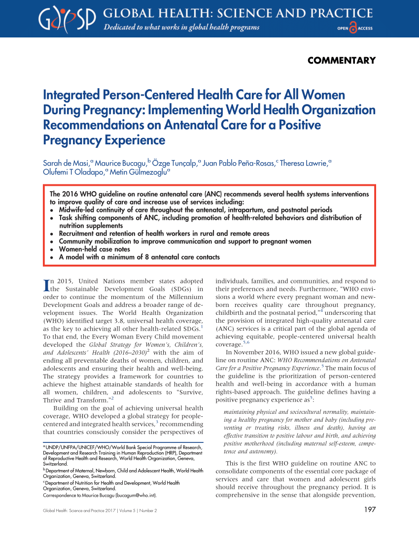 (PDF) Integrated Person-Centered Health Care for All Women During Sns-Brigh10