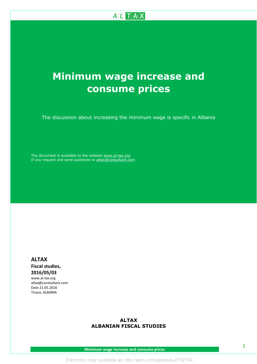 (PDF) Minimum Wage Increase and Consume Prices