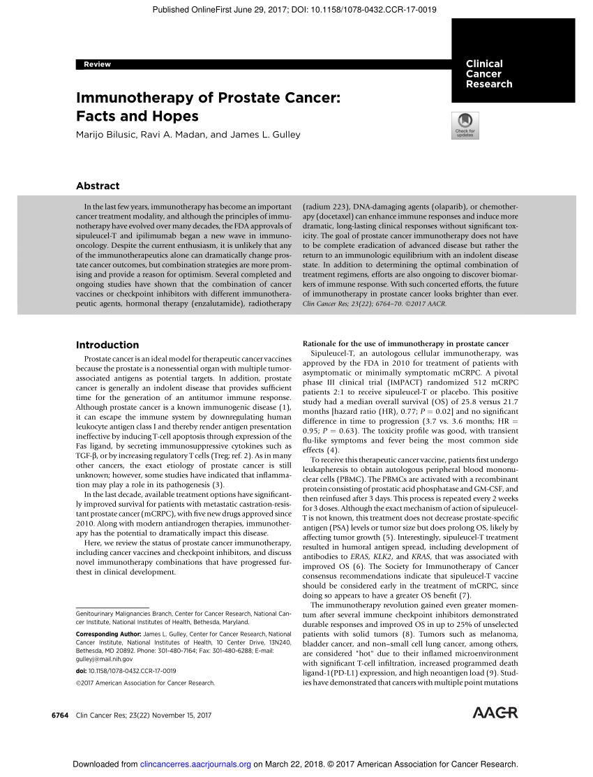 research paper for prostate cancer
