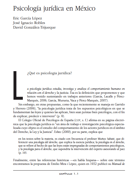 (PDF) Psicología Jurídica en México