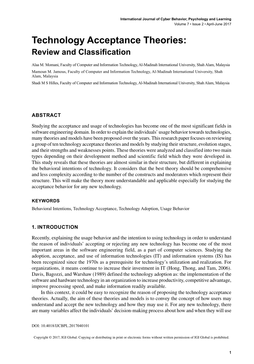 technology acceptance thesis pdf