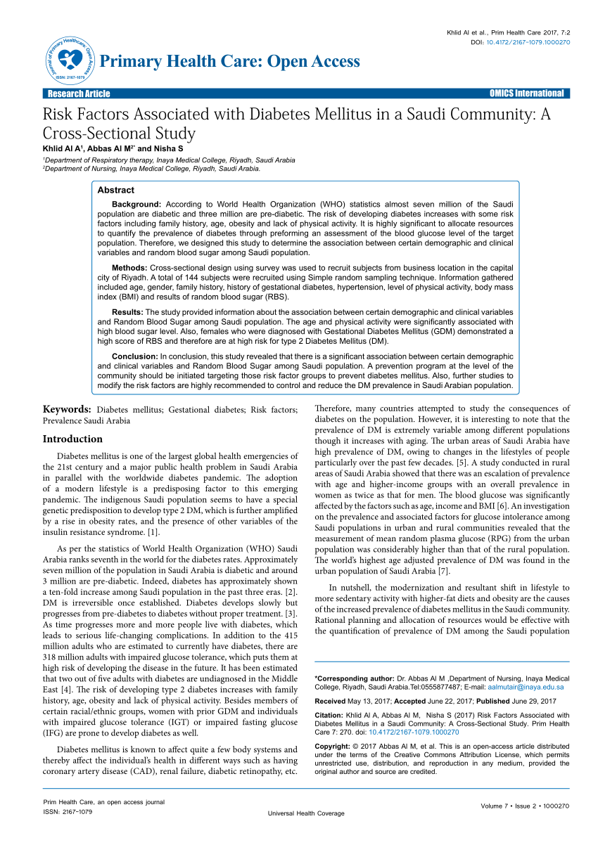 diabetes mellitus research paper pdf