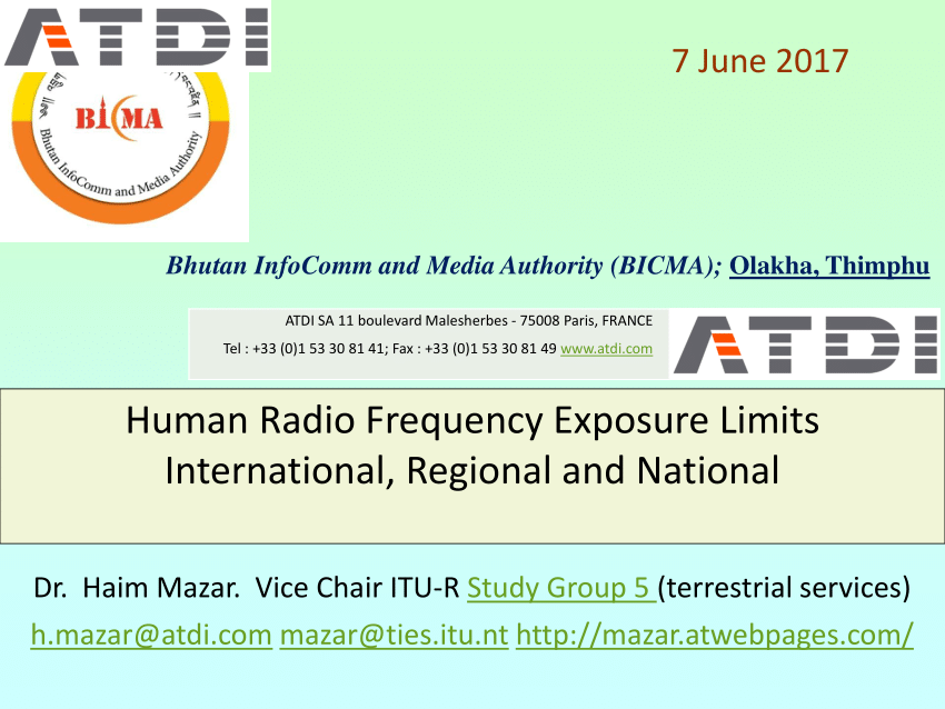 Pdf Human Radio Frequency Exposure Limits International