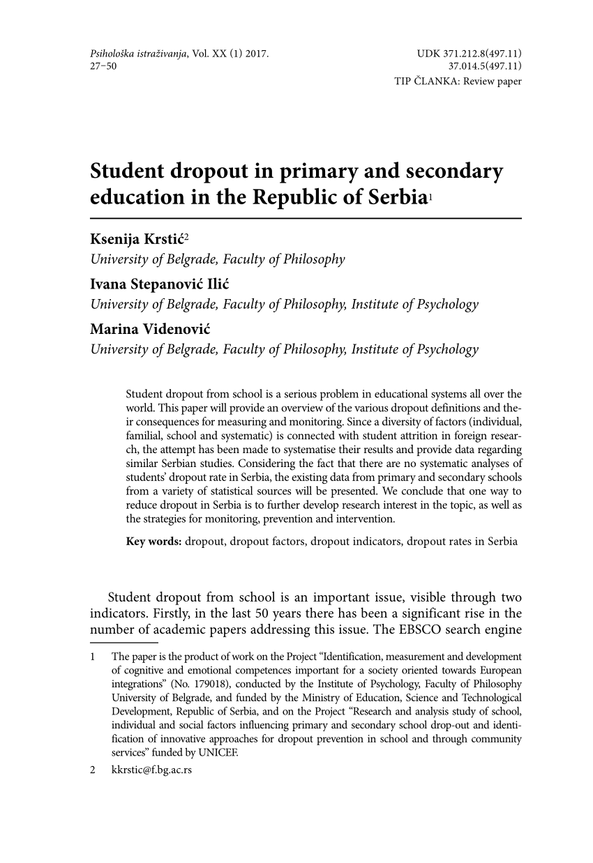review of related literature about drop out students