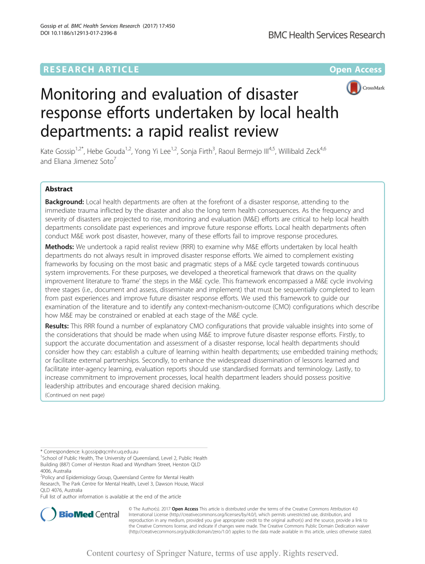 A Framework for Assessing Mortality and Morbidity After Large-Scale  Disasters