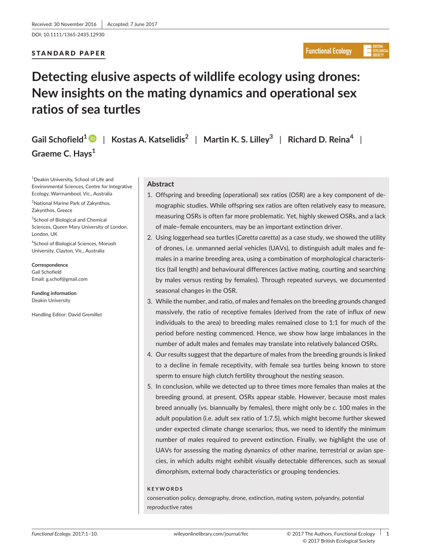 Pdf Detecting Elusive Aspects Of Wildlife Ecology Using Drones New Insights On The Mating 2481