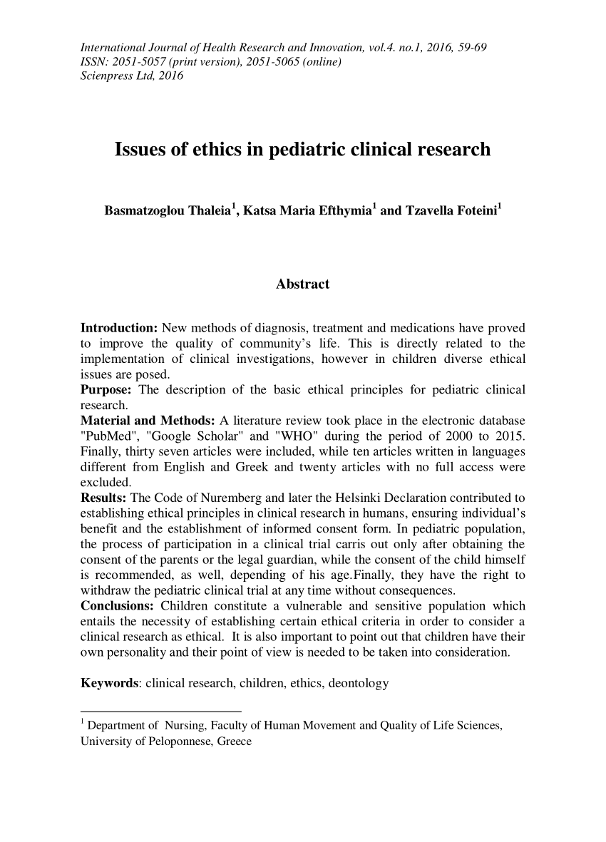 medical ethics research paper topics