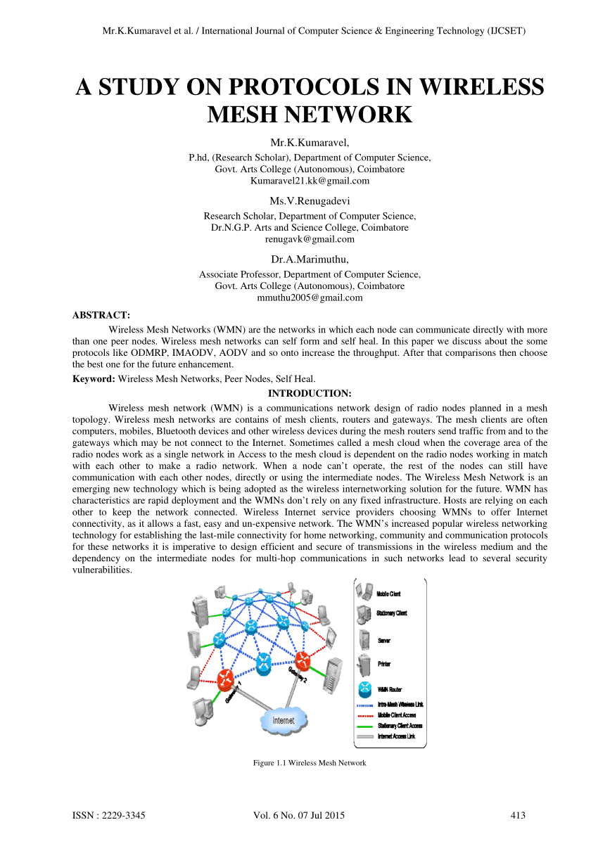 wireless mesh network research paper