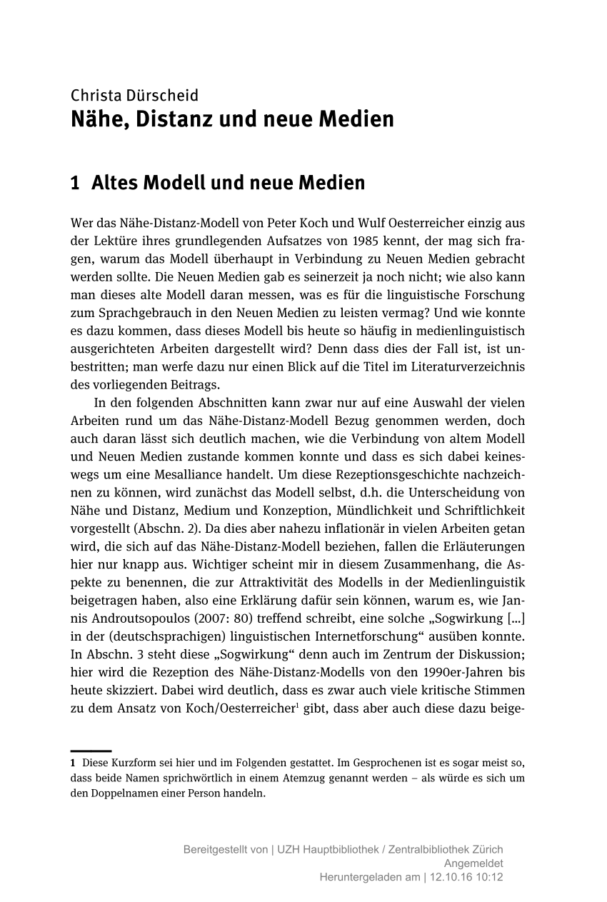 PDF Nähe Distanz und neue Me n