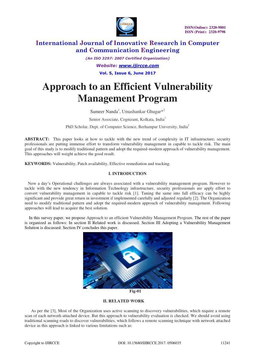 vulnerability management research paper
