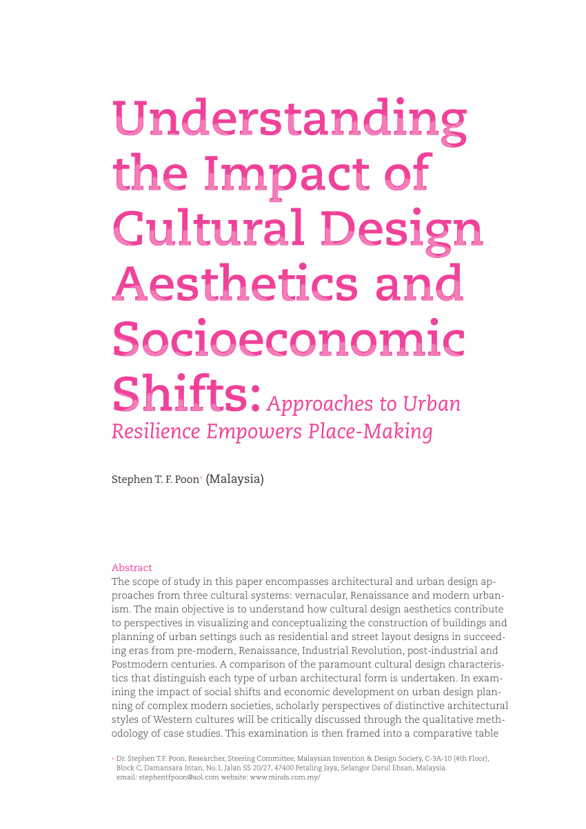 Pdf Understanding The Impact Of Cultural Design Aesthetics And