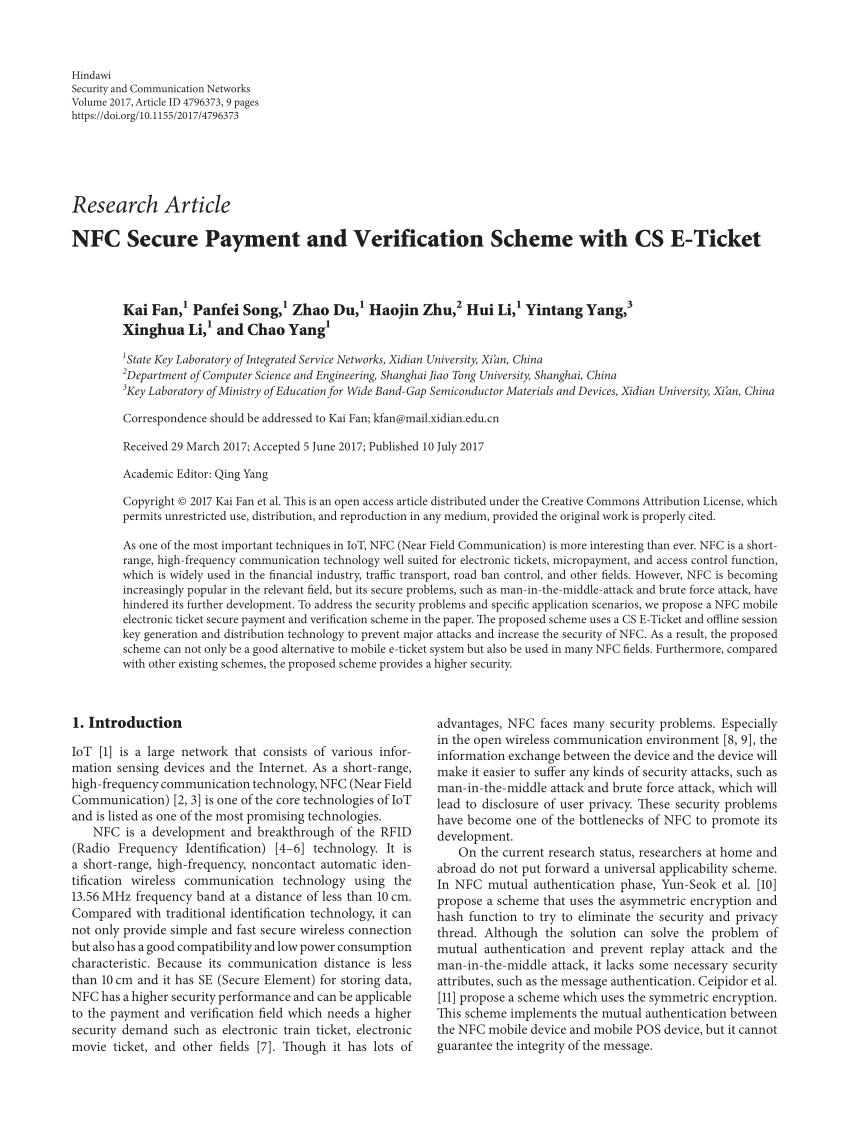 CS E-Ticket NFC verification protocol.