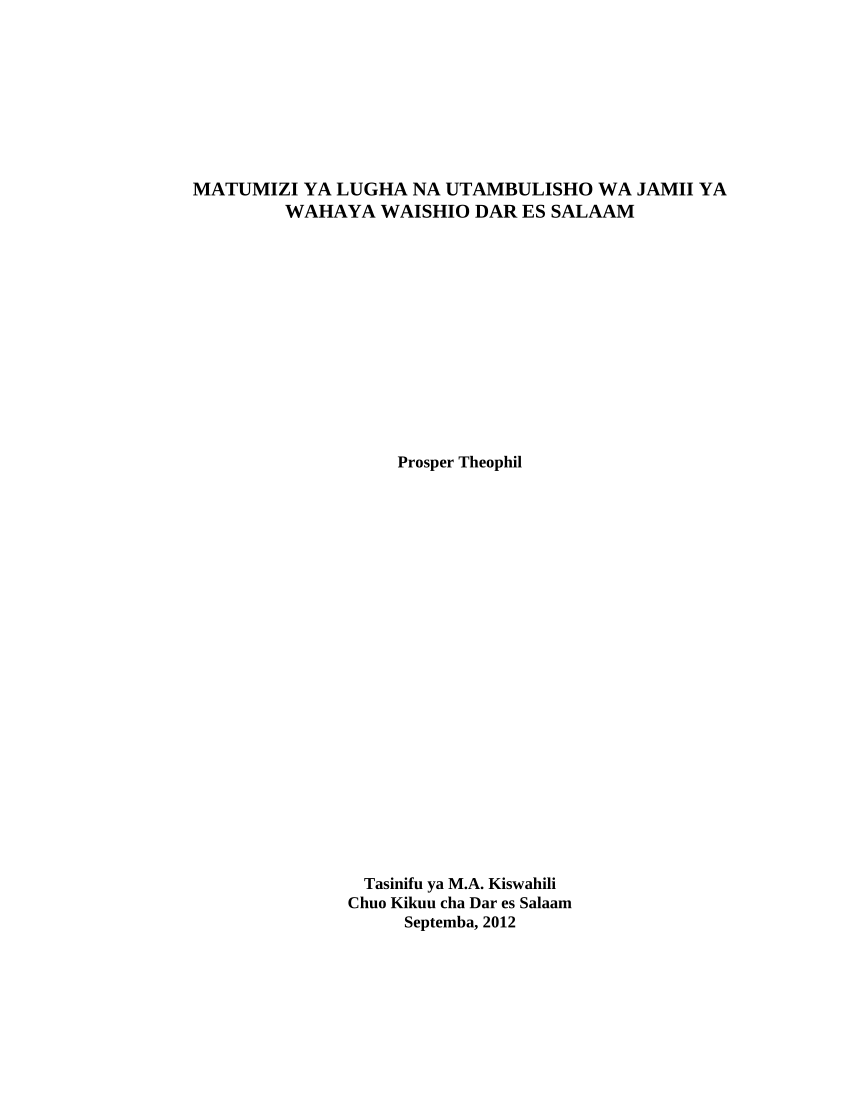 (PDF) MATUMIZI YA LUGHA NA UTAMBULISHO