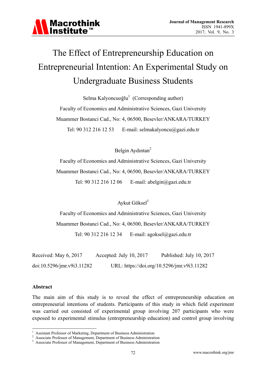 phd thesis on entrepreneurship education