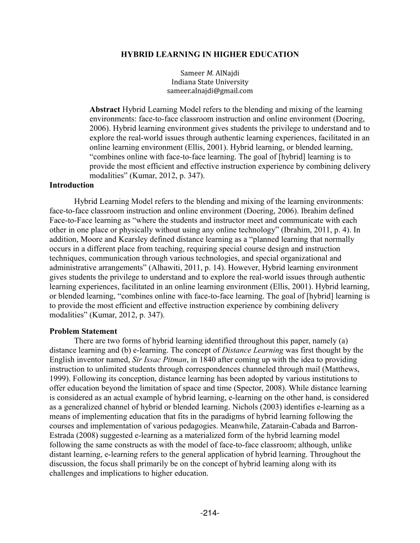 example of a hybrid essay