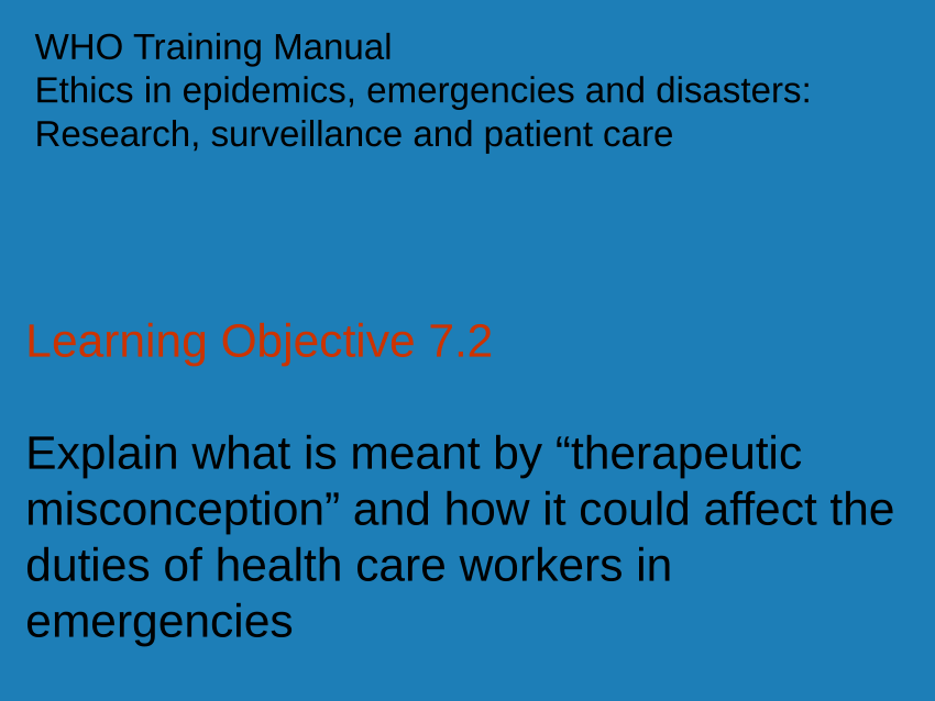 (PDF) WHAT IS THE THERAPEUTIC MISCONCEPTION? WHAT IS ITS IMPORTANCE FOR