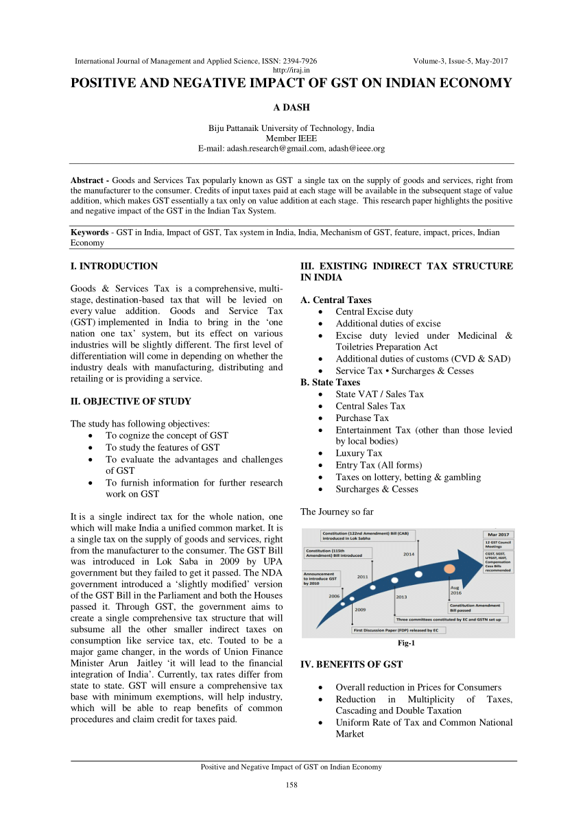 research paper on gst in india pdf