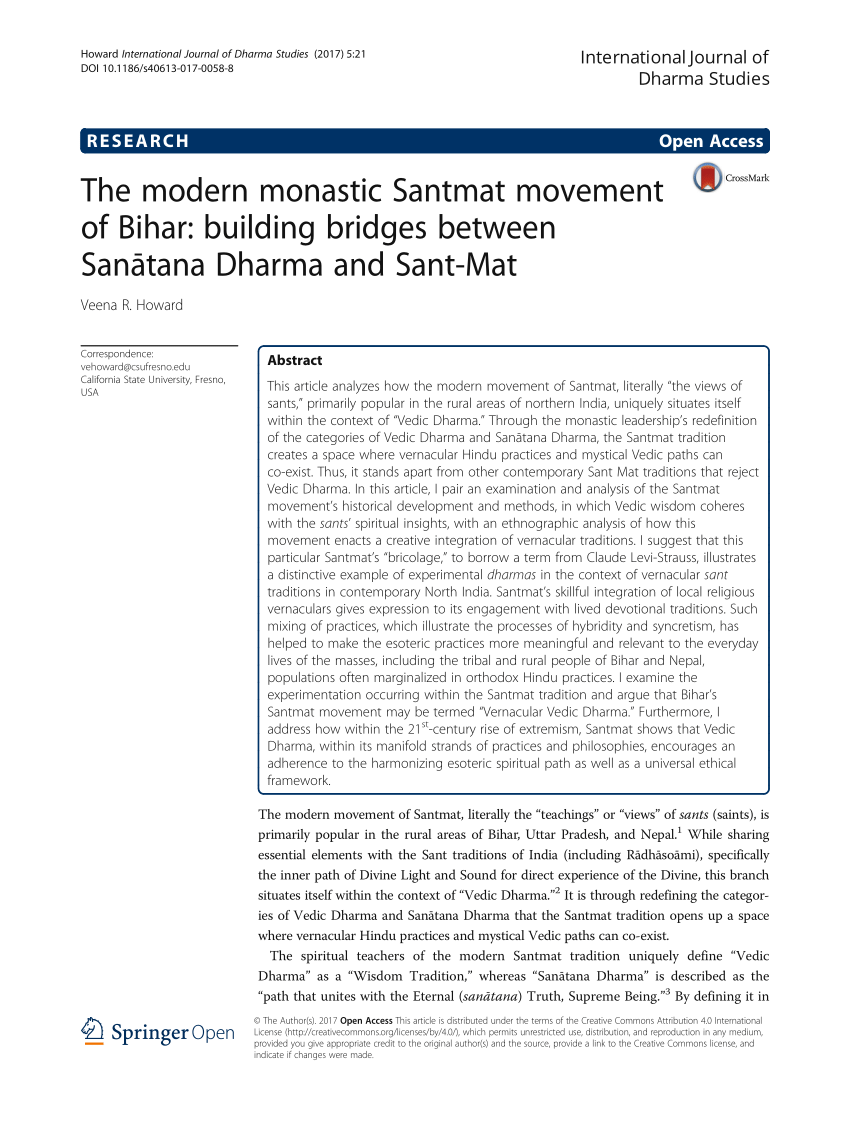 Pdf The Modern Monastic Santmat Movement Of Bihar Building