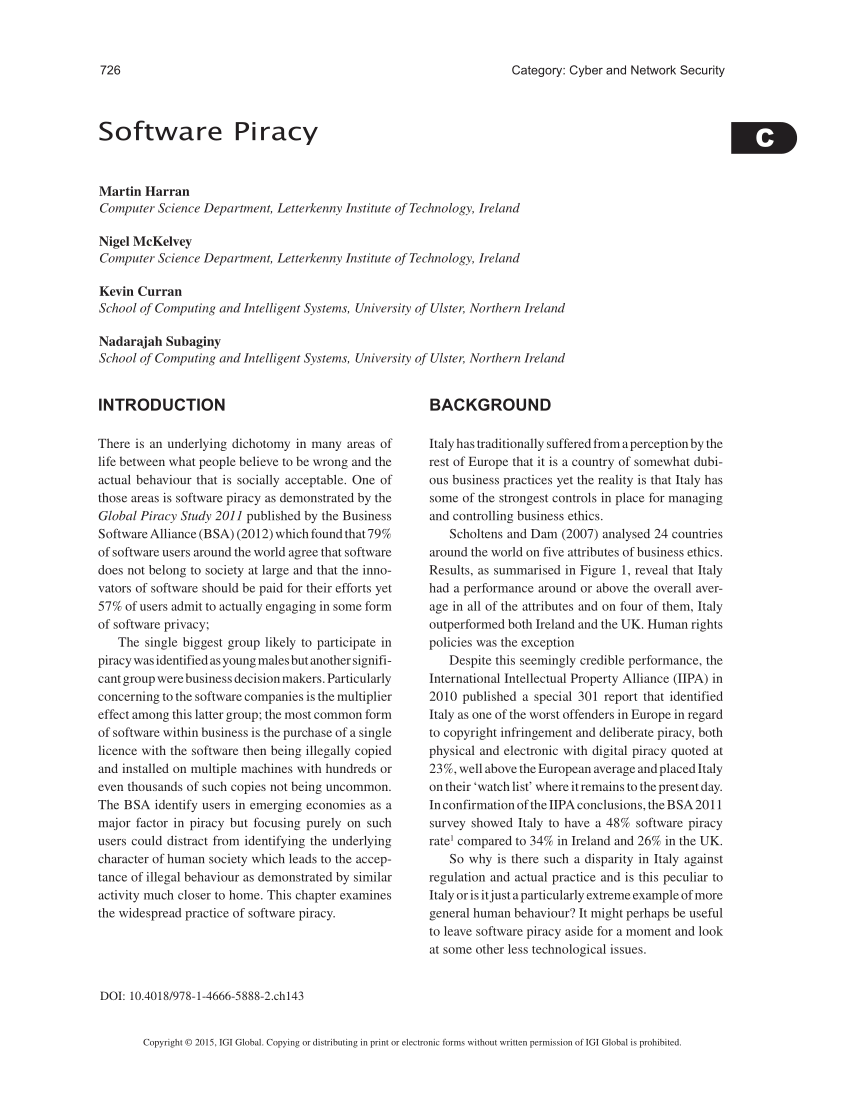 Software piracy essay