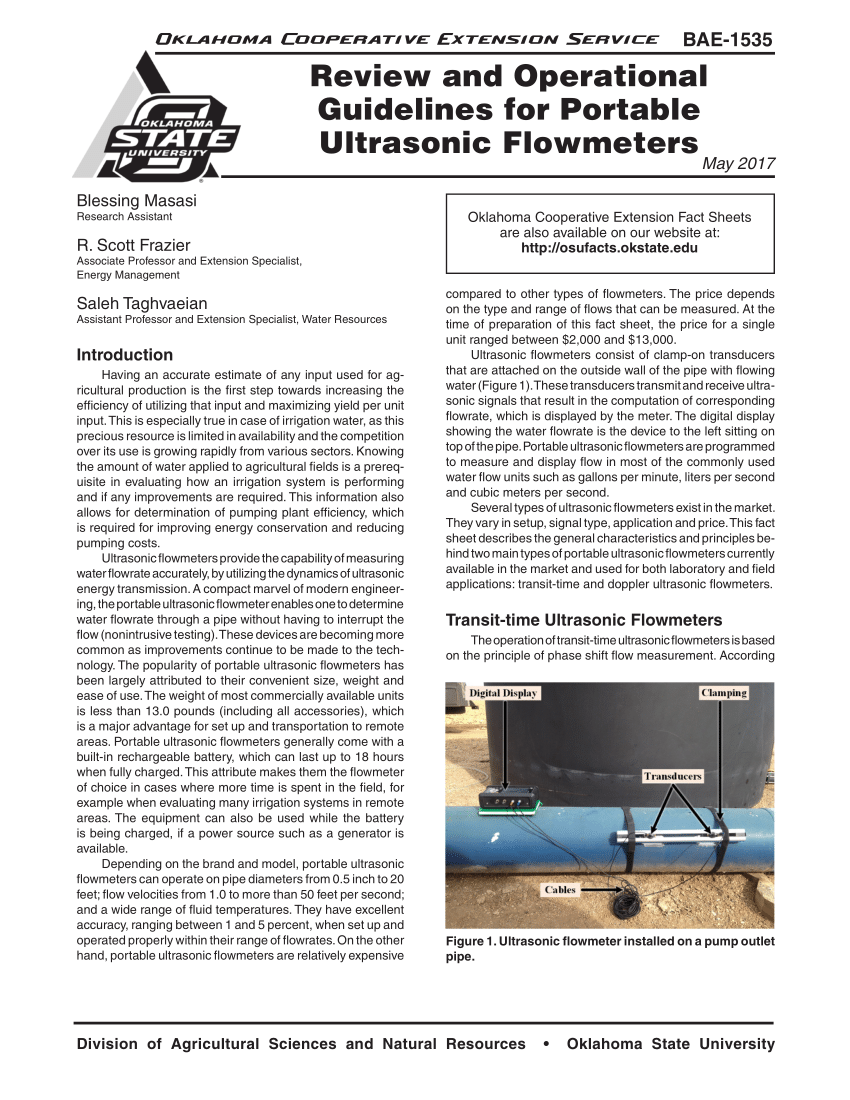 Pdf Review And Operational Guidelines For Portable Ultrasonic