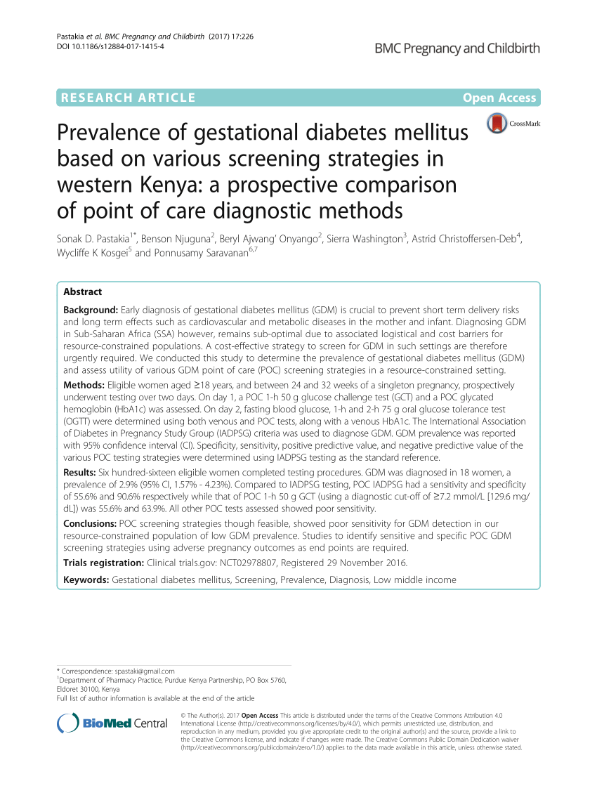 research gaps in gestational diabetes mellitus)