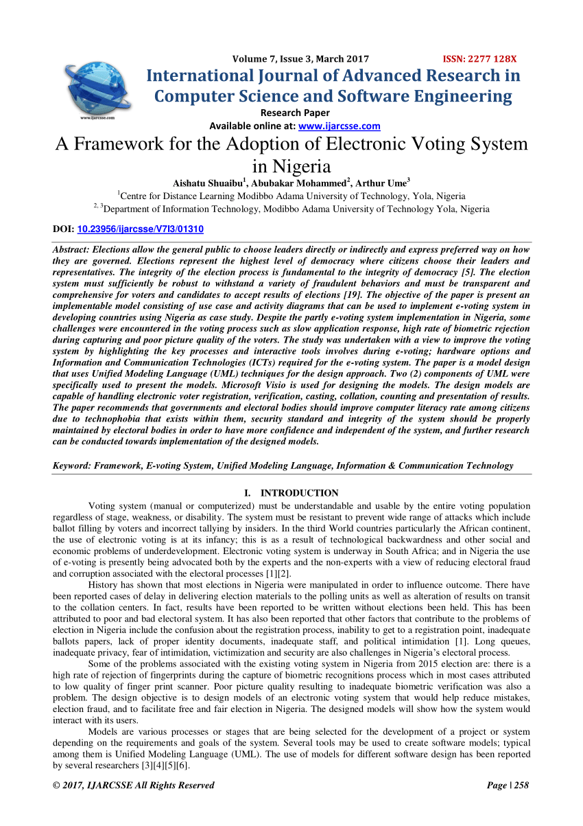 a term paper on electronic voting system