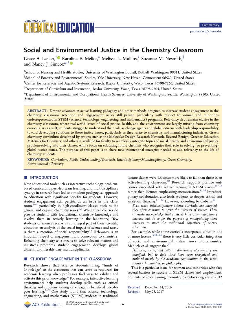 The Classroom - American Chemical Society