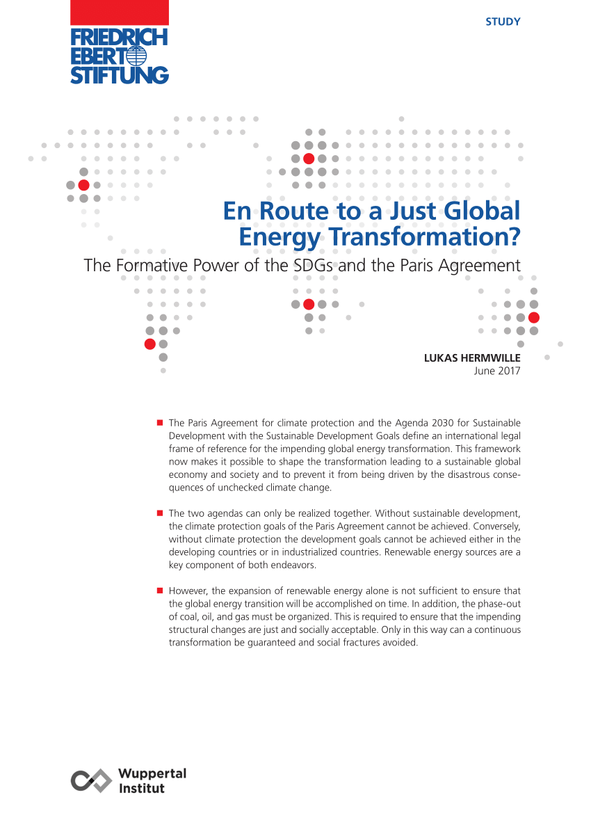 Pdf En Route To A Just Global Energy Transformation The