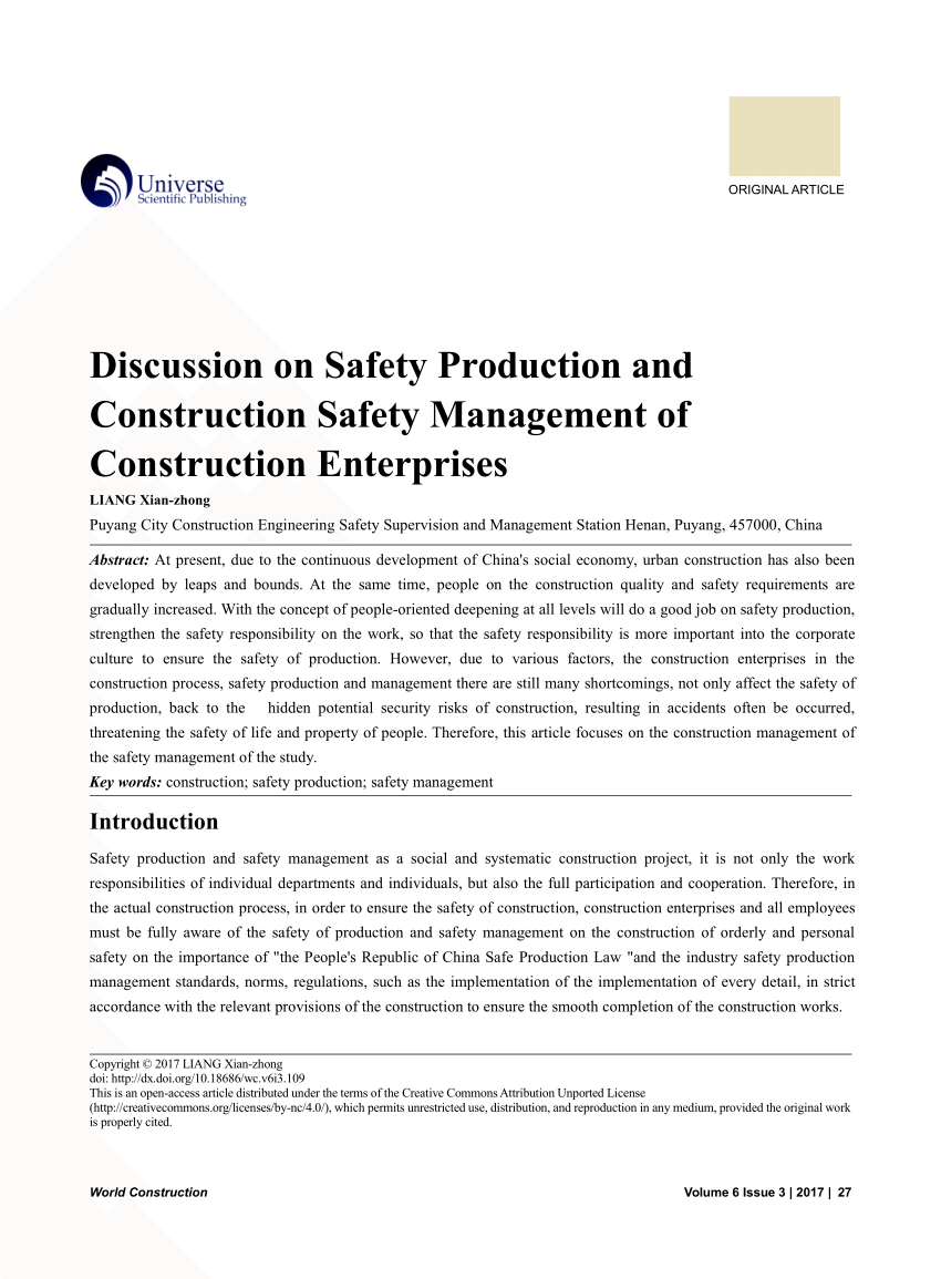 thesis on safety in construction