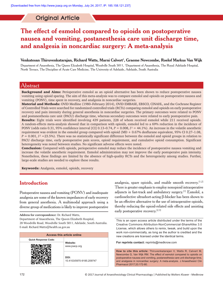 PDF) Labetalol as an Alternative to Esmolol and Fentanyl for