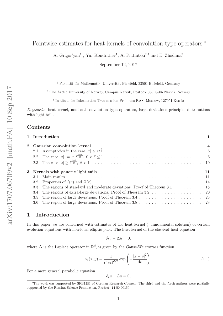 PDF) Point-wise estimates for nonlocal heat kernel of convolution 