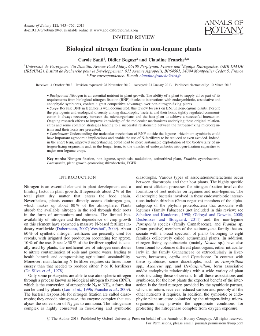 PDF) Biological nitrogen fixation