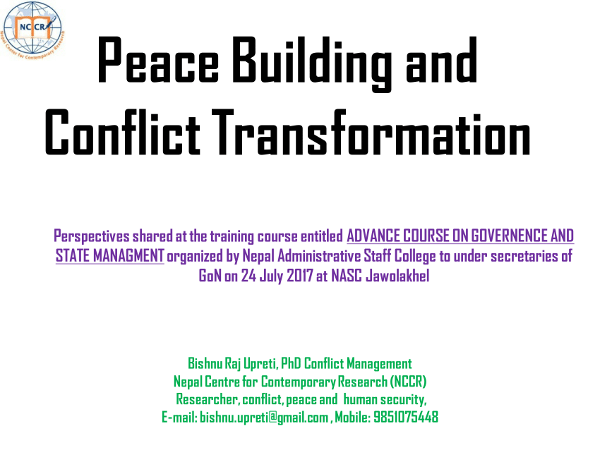 thesis on peace and conflict resolution pdf