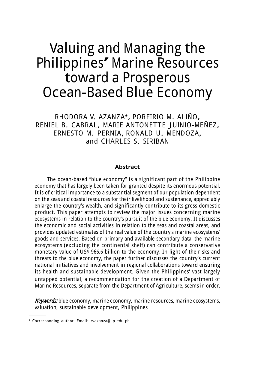 thesis blue economy