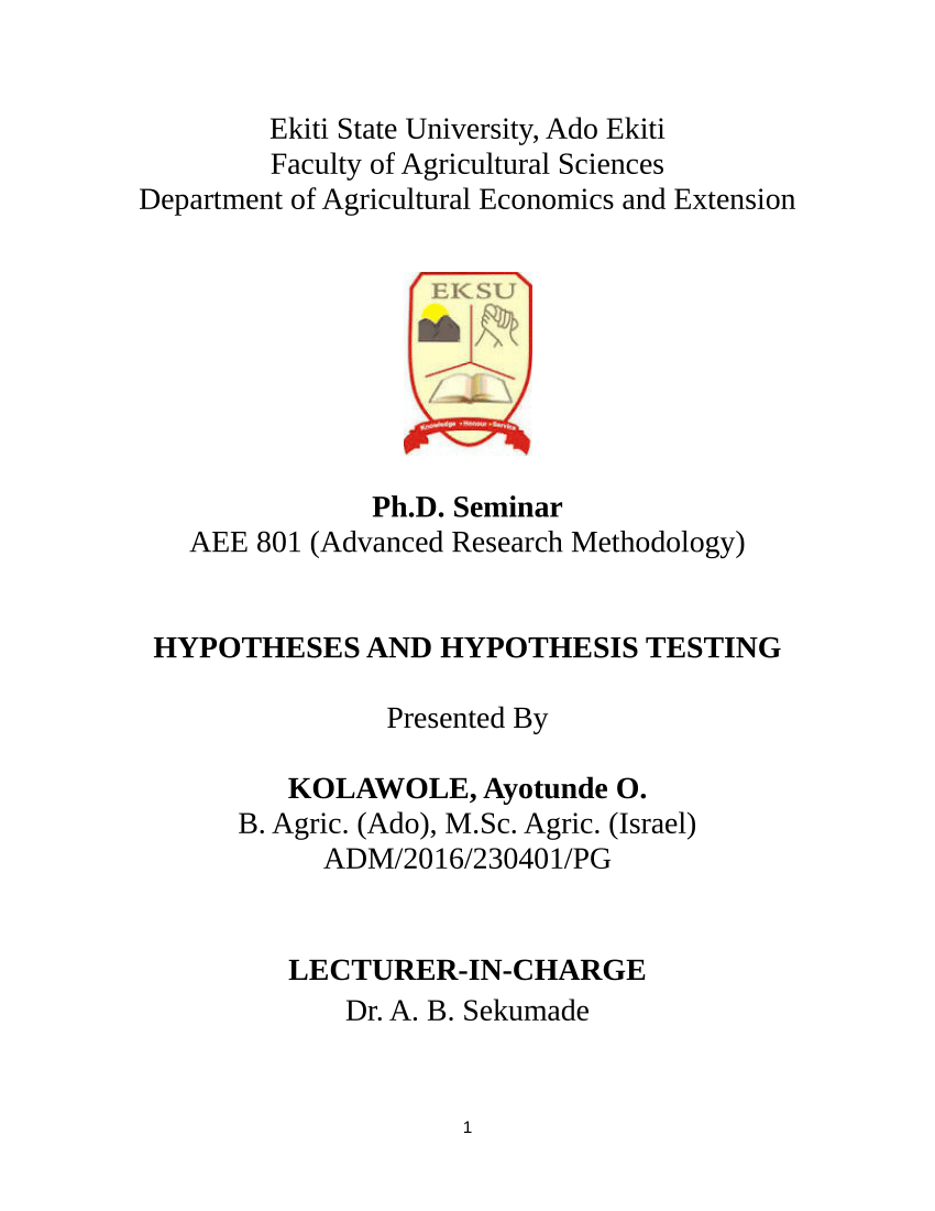 hypothesis research pdf