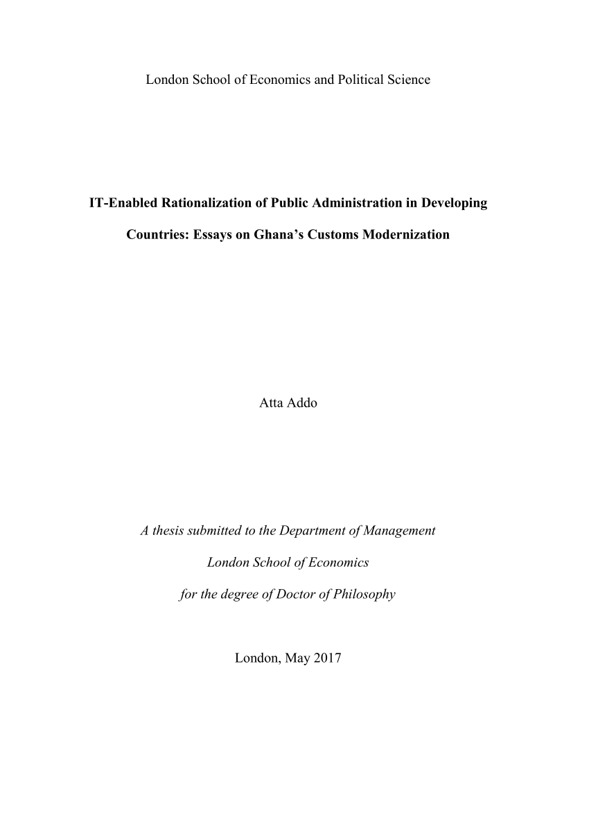 customs modernization thesis