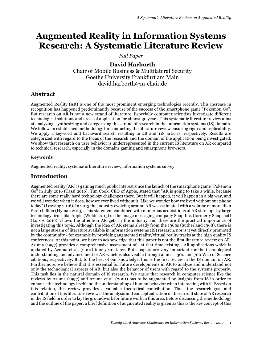 augmented reality research papers
