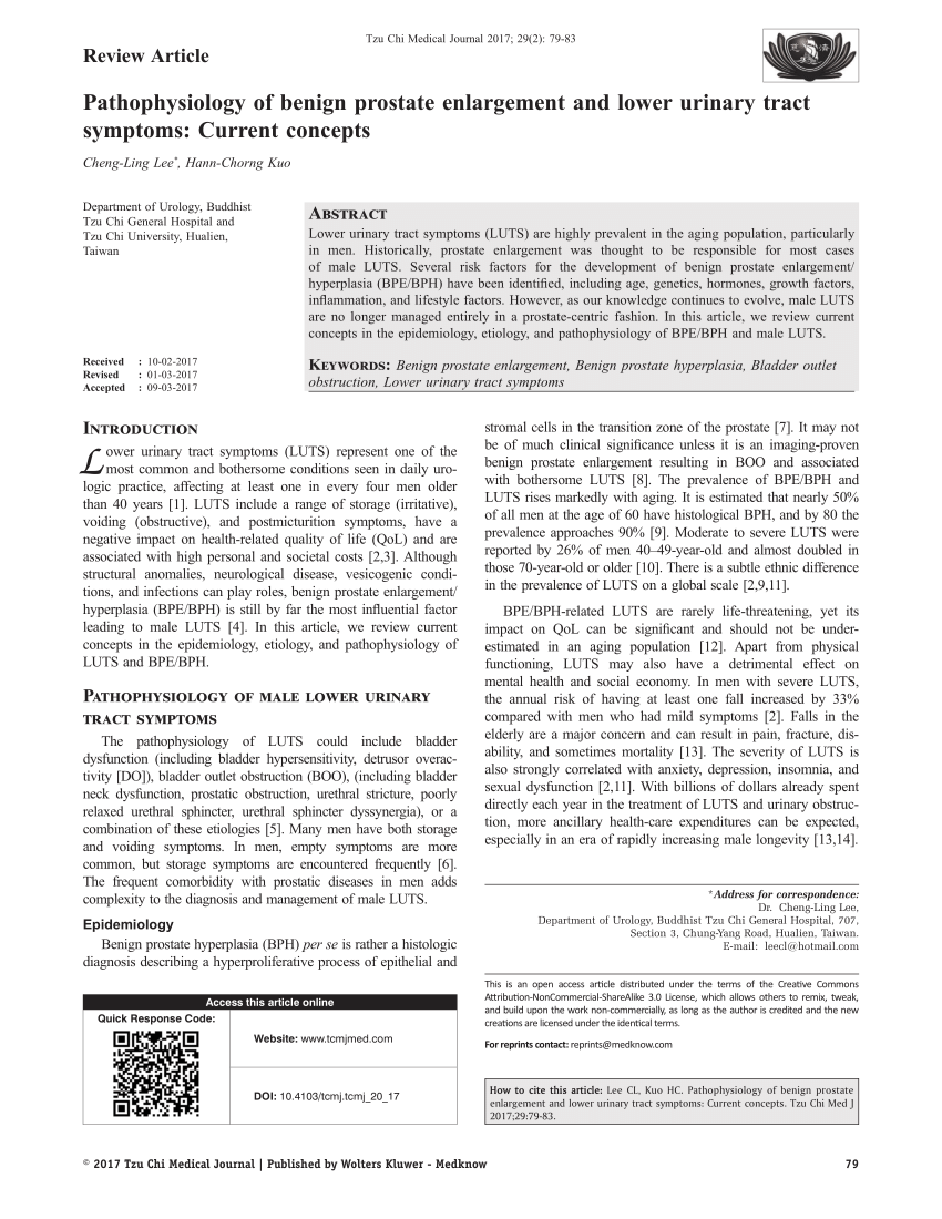 benign prostatic hyperplasia article pdf