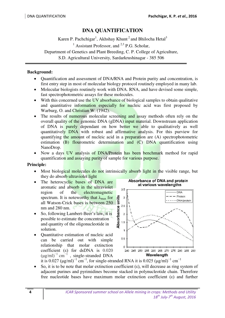 (PDF) DNA QUANTIFICATION