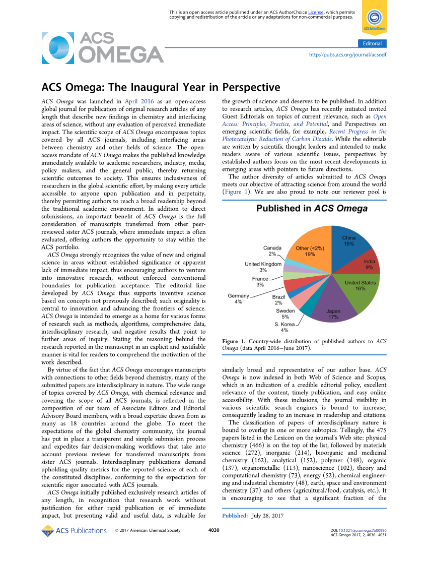 PDF) Omega: Inaugural Year in Perspective