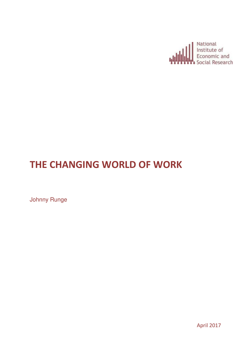 changing world of work essay