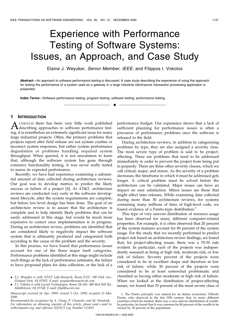 thesis software performance
