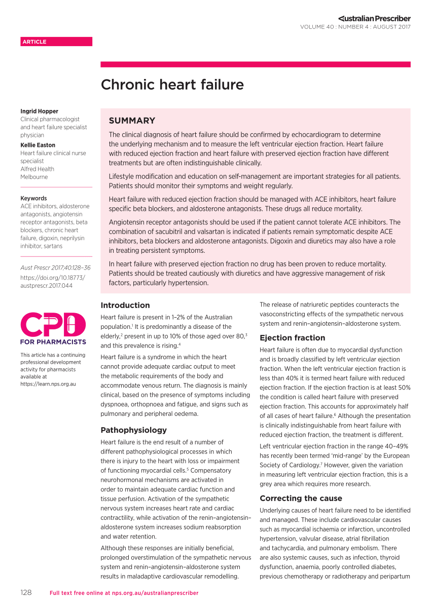 Essay On Chronic Heart Failure