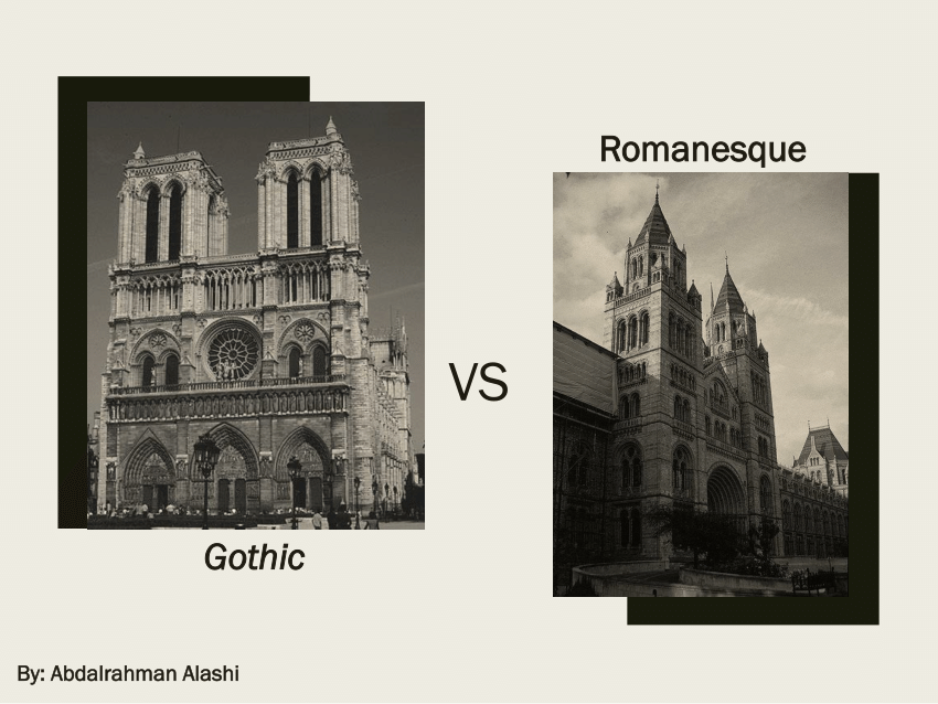 romanesque vs. gothic architecture