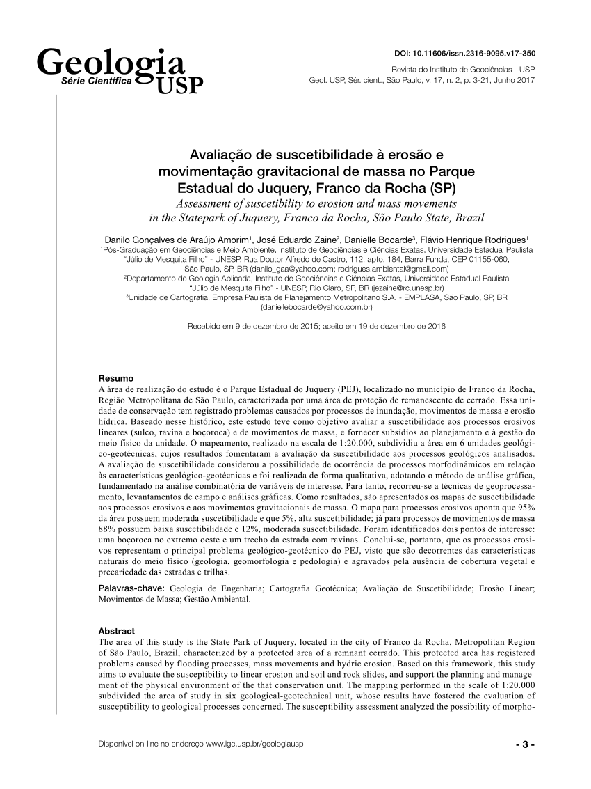 v. 19 n. 3 (2019)  Geologia USP. Série Científica