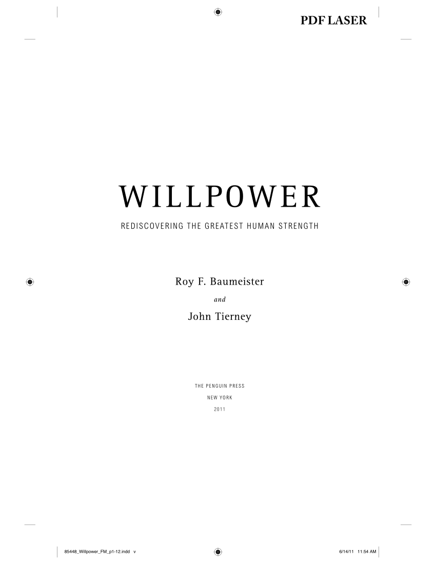 Pdf Willpower Choice And Self Control